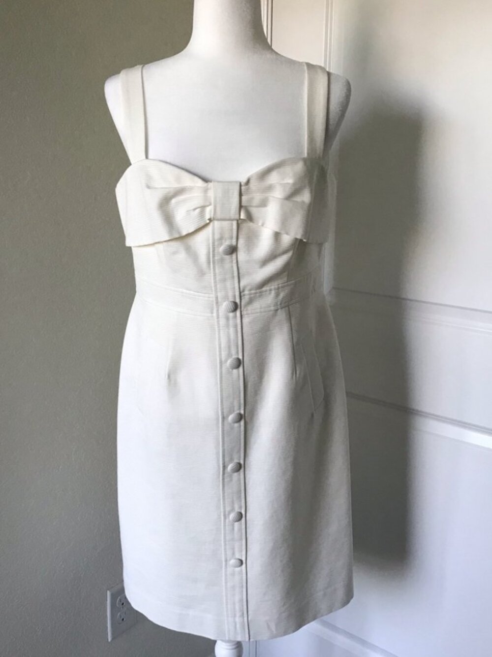 Elegant Kate Spade bow White Dress